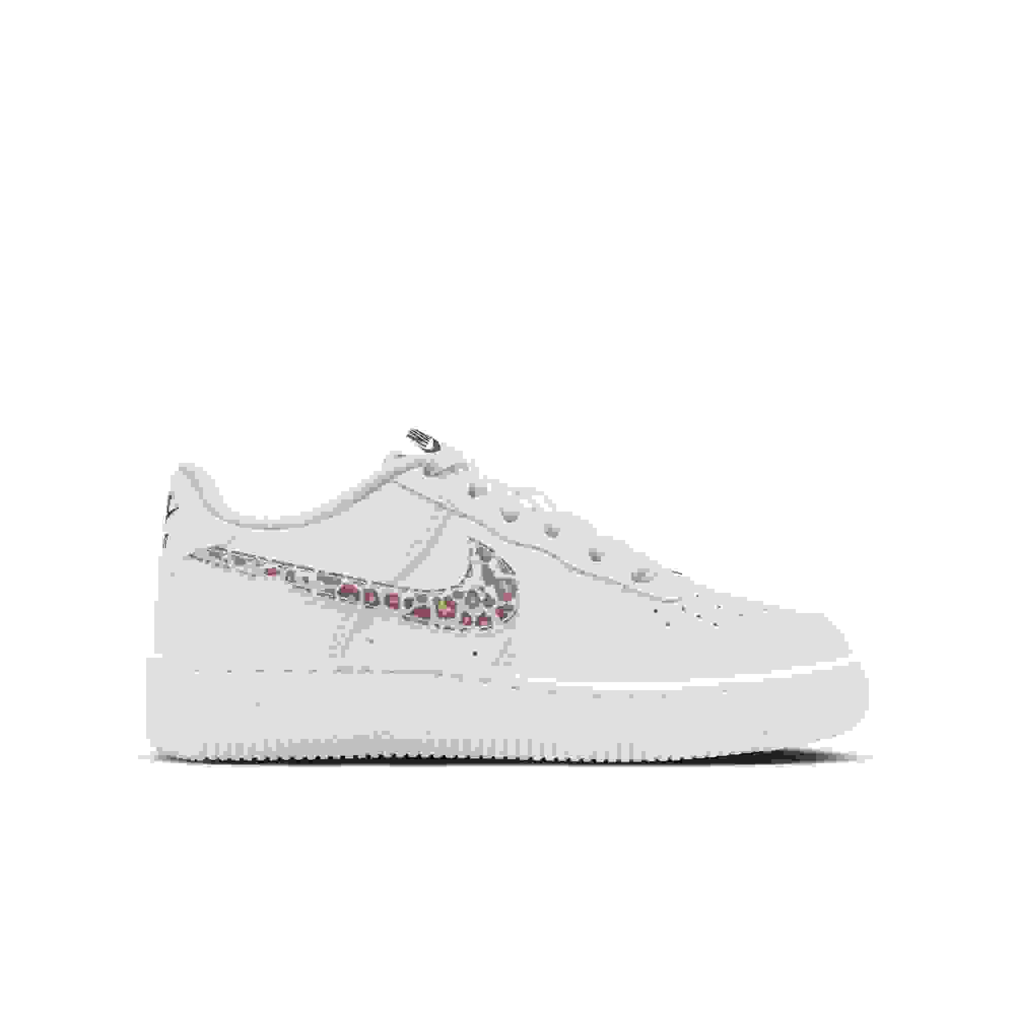 Nike Air Force 1 Low Grade School Girls' Cheetah "White/Black" Shoe